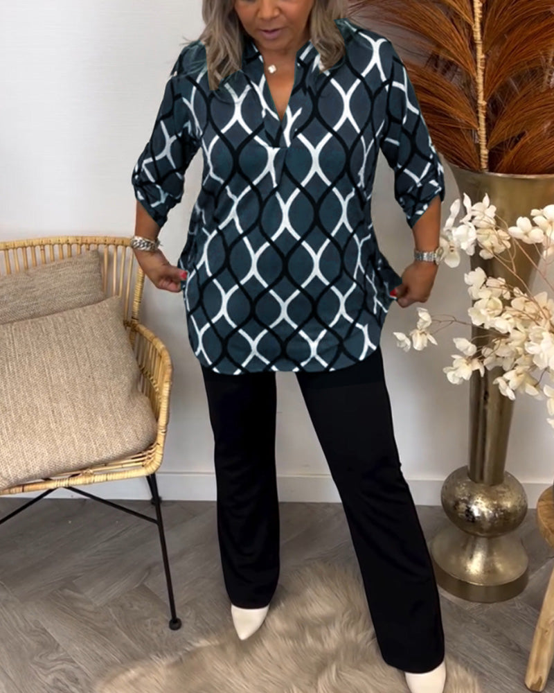 Amalfi – Blouse with Graphic Print