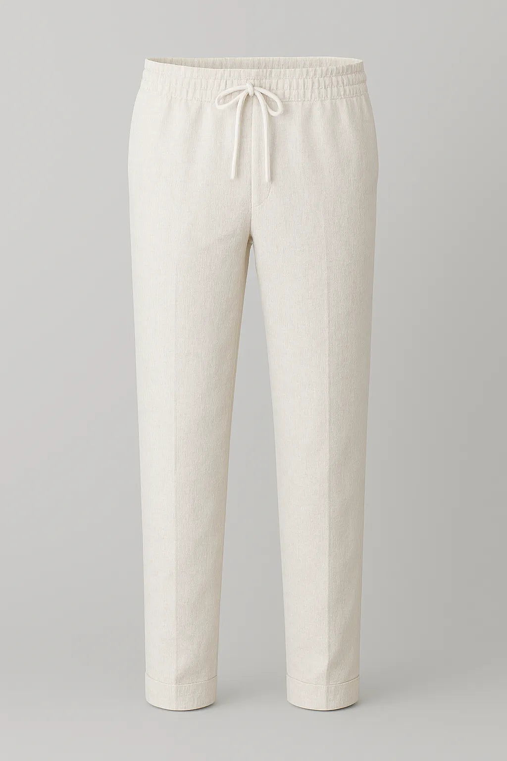 Tailored Linen Trousers - White