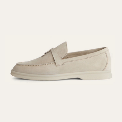 Women Suede Loafers – Beige