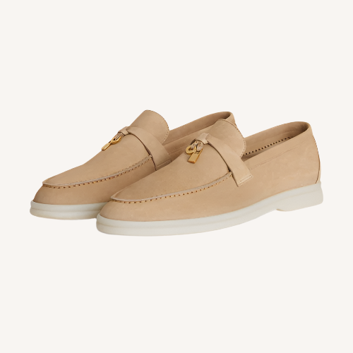 Women Suede Loafers – Khaki