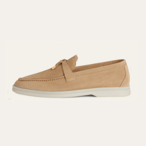Women Suede Loafers – Khaki